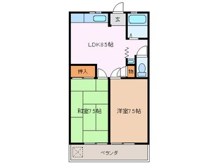 高角駅 徒歩9分 2階の物件間取画像